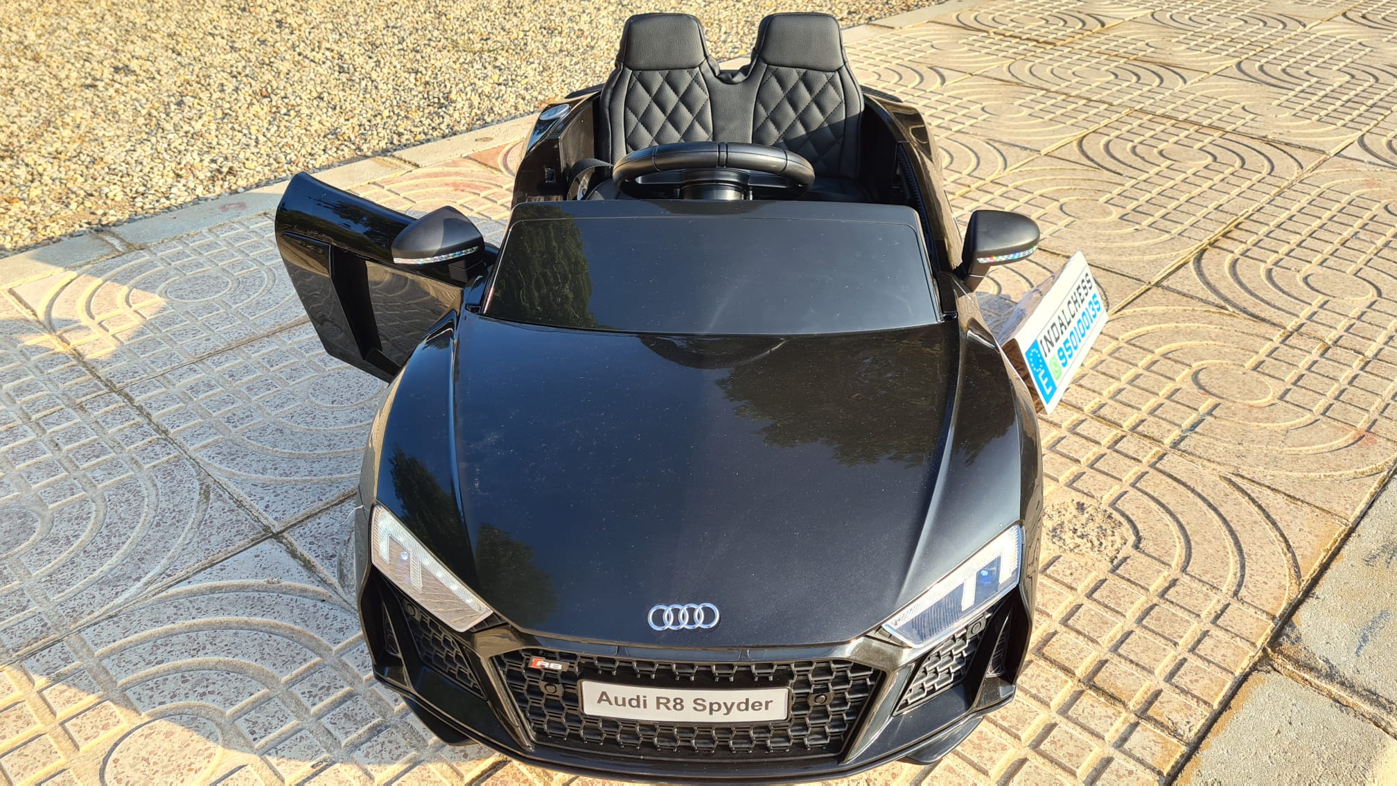 Audi R8 Medium Spyder 12v Negro Full Option New Model R5088n